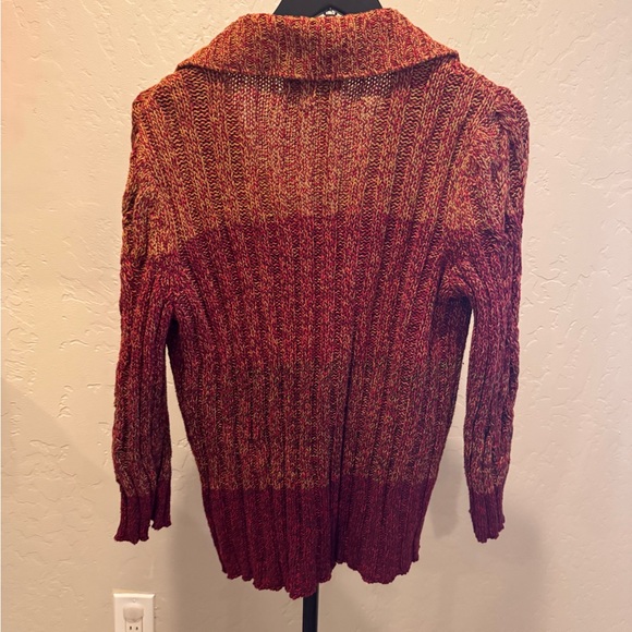 Jones New York Maroon Cable Knit Cardigan - Picture 5 of 5
